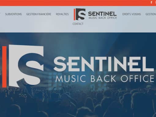 Site Vitrine Sentinel – Music Back Office