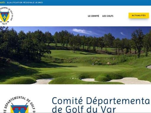 Site Institutionnel Comité Départemental de Golf du Var